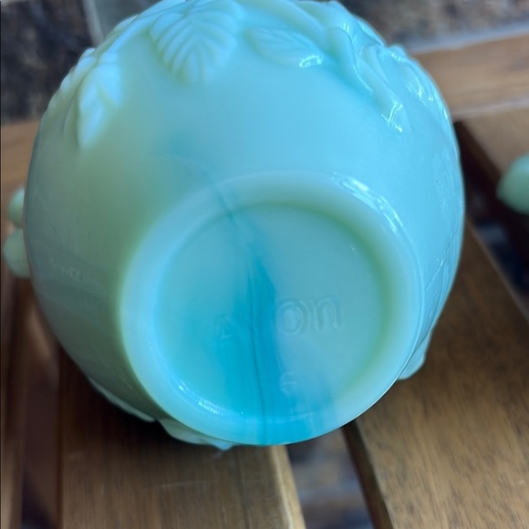 Vintage Avon Green Blue and White Floral Small Pitchers - Picture 9 of 12